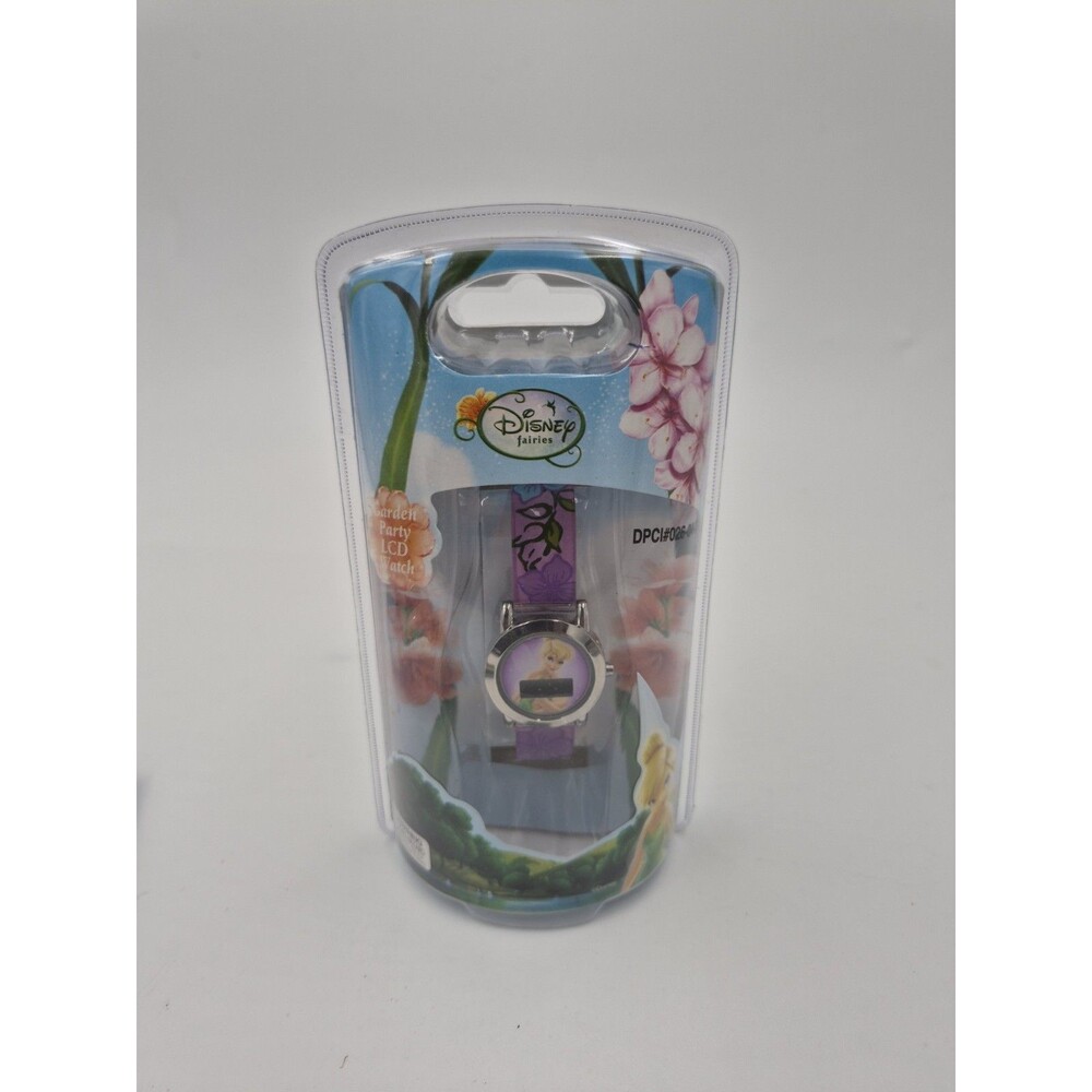 Disney Fairies Girls LCD Wristwatch With Floral Tinkerbell